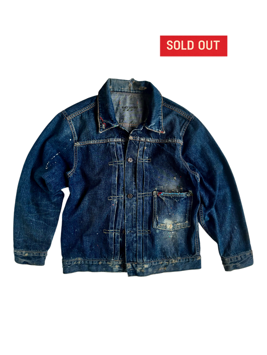BLOUSON À PLIS EN JEAN
